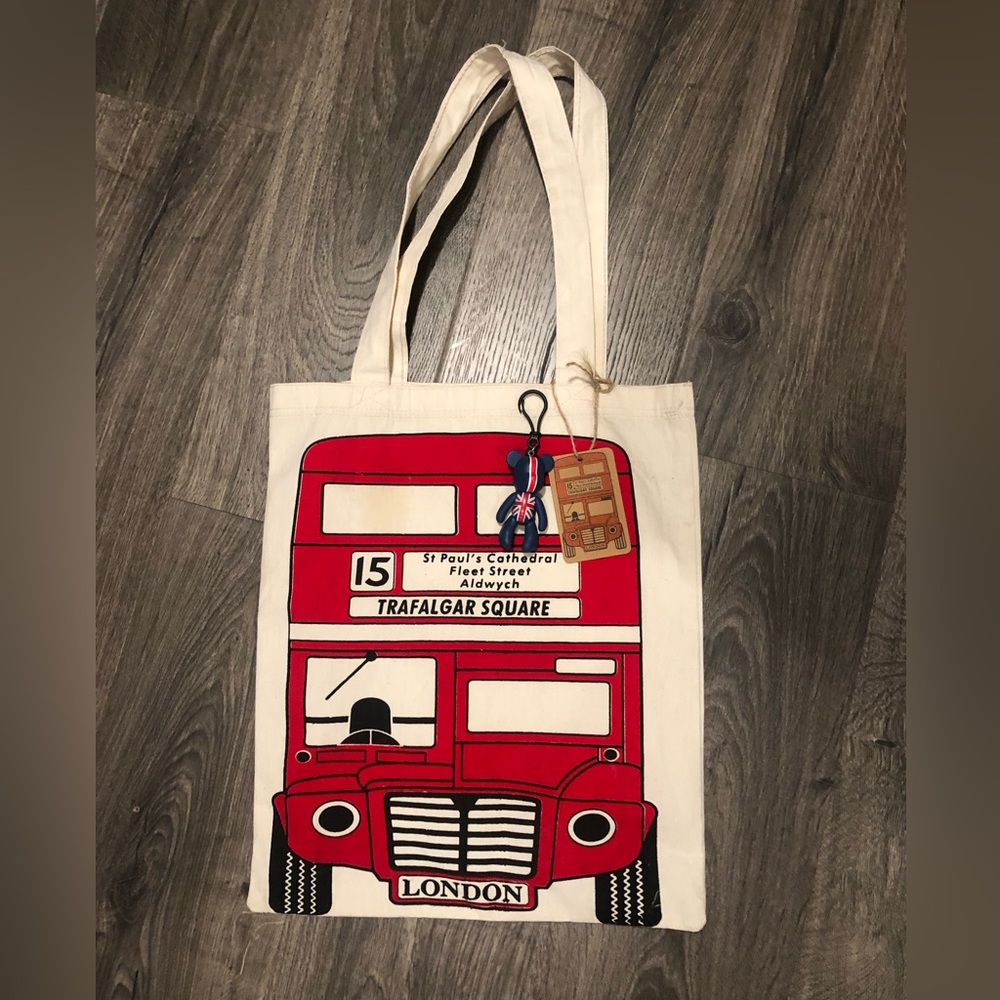 🇬🇧🛳️Special travel find: Rare Trafalgar Square hemp shopper and keychain